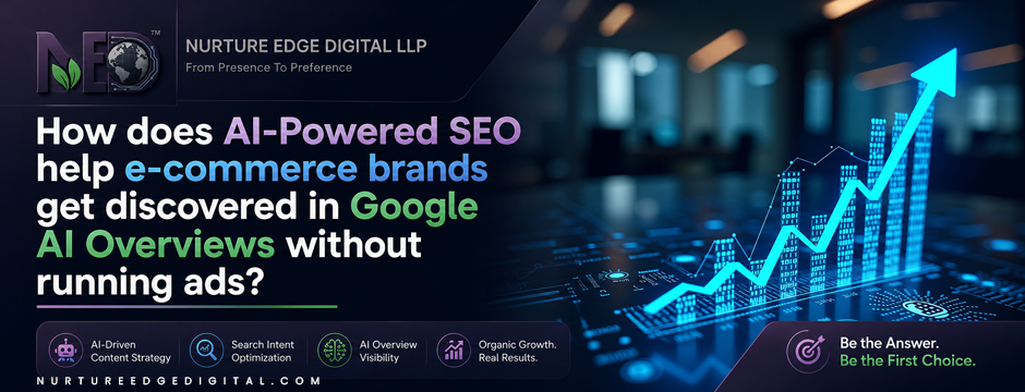 How does AI-Powered SEO help e-commerce brands get discovered in Google AI Overviews without running ads?
